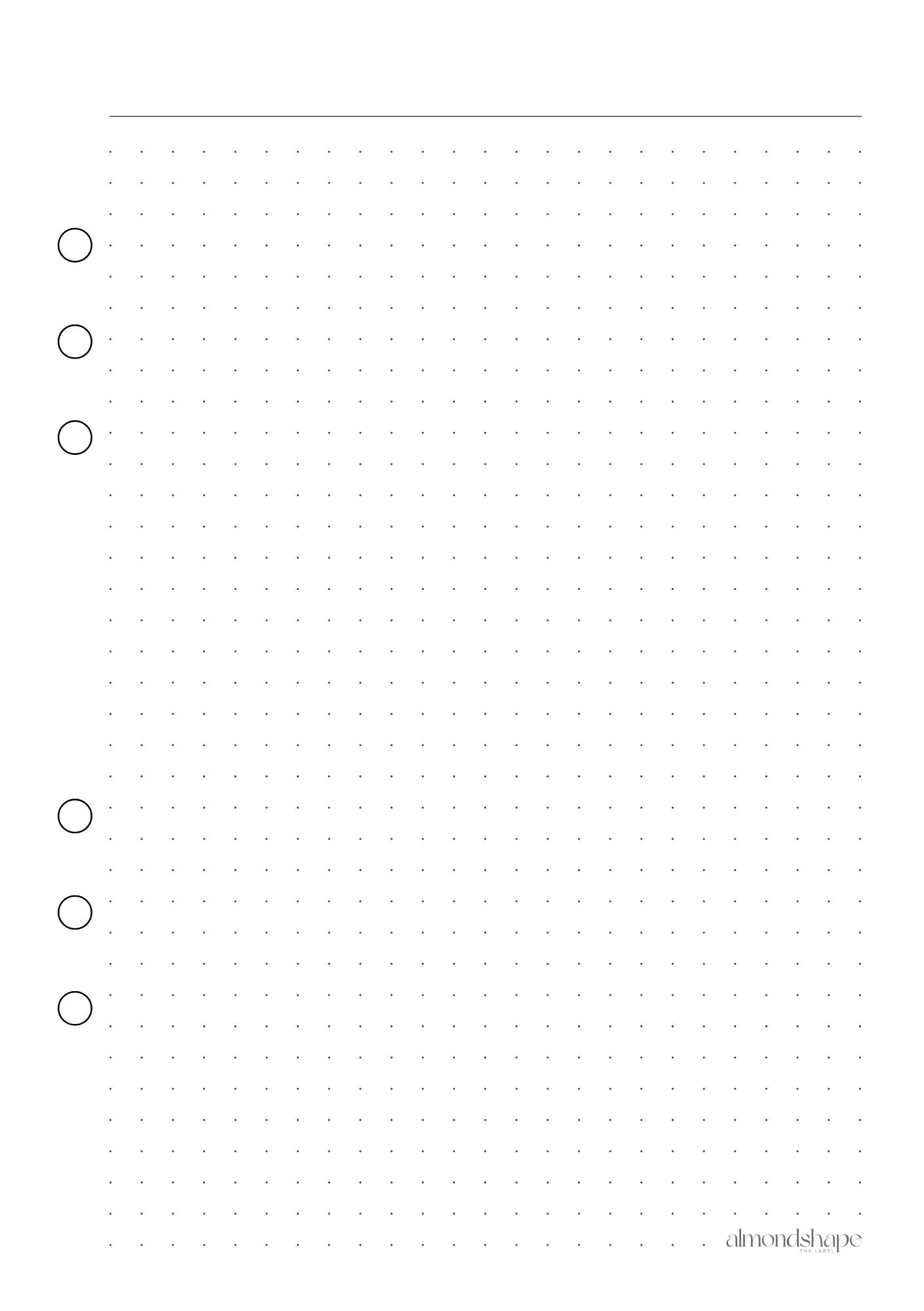 A5 Insert | Bullet Grid