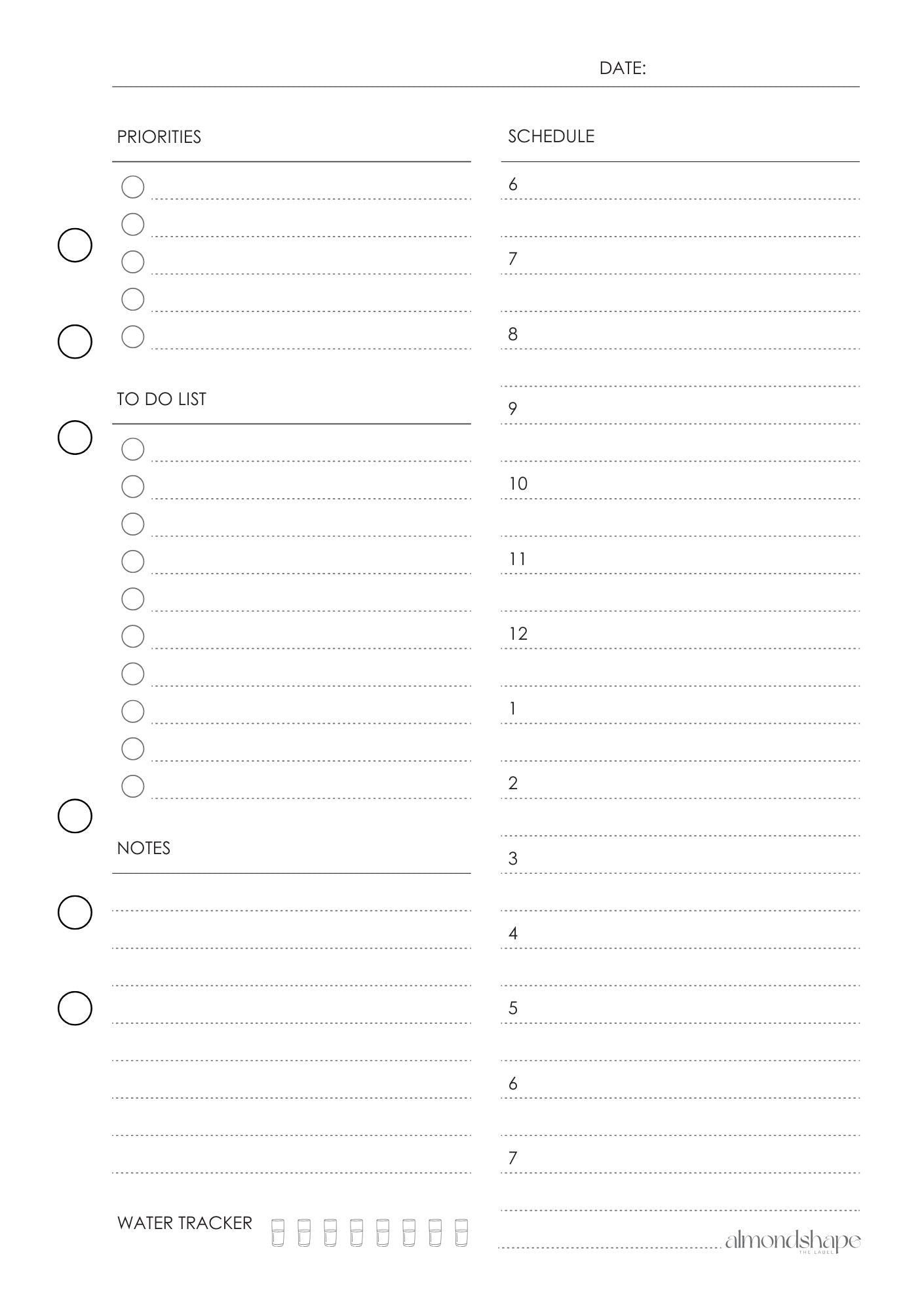 A5 Insert | Daily Planner
